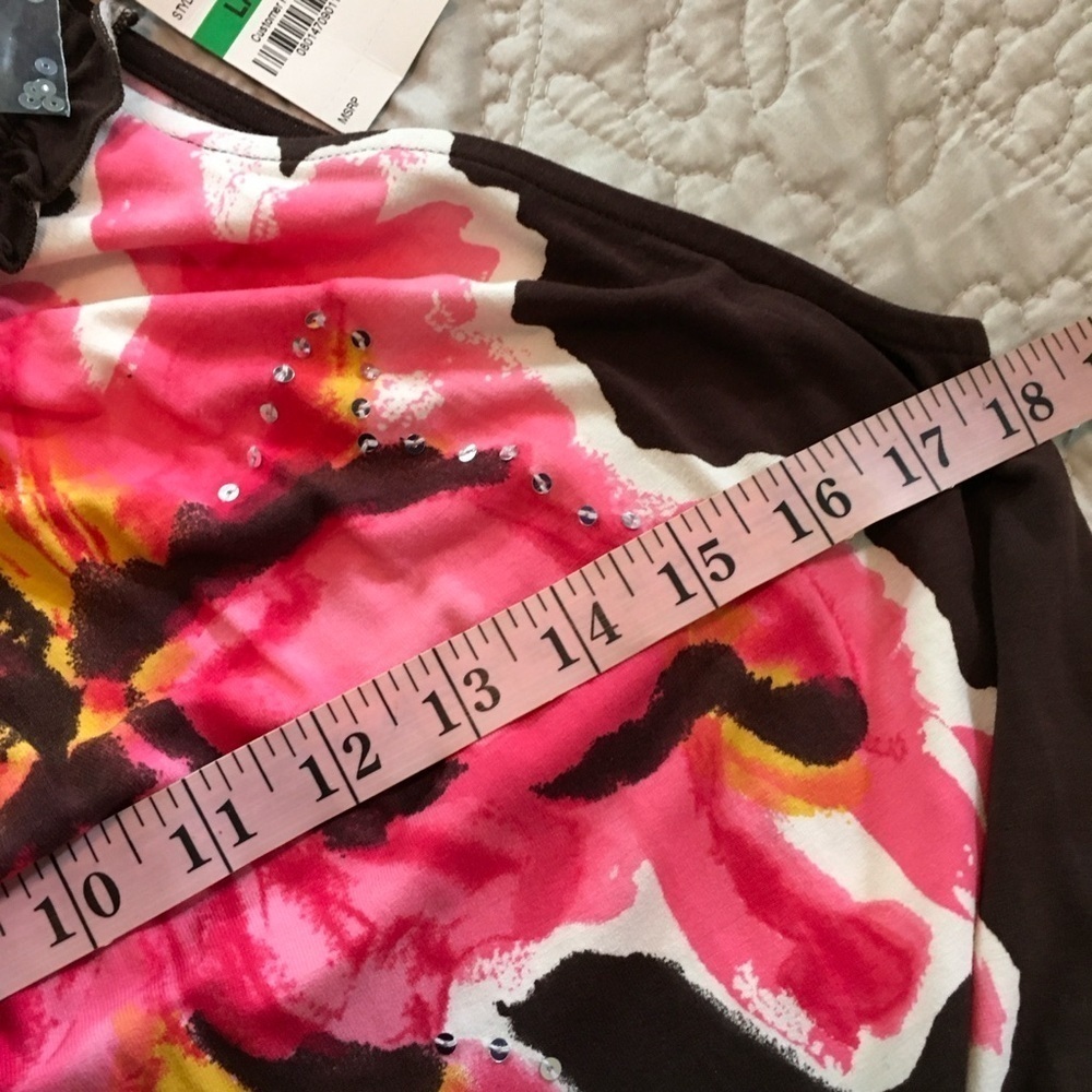 INC International Concepts Floral Tie Dye Dress Large NWT - Picture 11 of 12